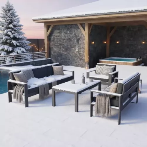 Зимняя терраса: можно ли оставить уличную мебель зимой? Советы Sunny Blioni